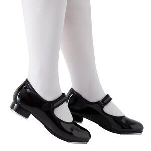 Classic Girls' Patent Mary Jane Tap Shoes - Black